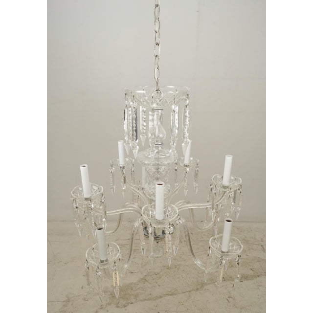 Transparent Vintage Traditional Crystal Chandelier With Sculpted Spear Drops For Sale - Image 8 of 12