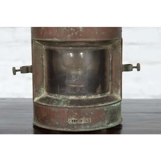 Vintage Nippon Sento Co, Ltd Japanese Ship's Navigation Stern Light For Sale - Image 9 of 12