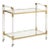 Chelsea House Acrylic Bar Cart in Brass For Sale