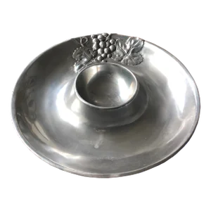 Arthur Court Aluminum Chip & Dip Dish-Dated 2006