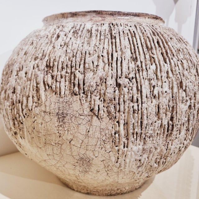 Brown Large Vintage Ceramic Planter, 1970s For Sale - Image 8 of 16