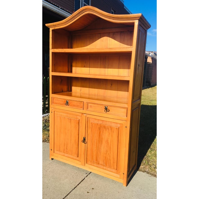 Rustic Yellow Pine Country Cupboard Chairish