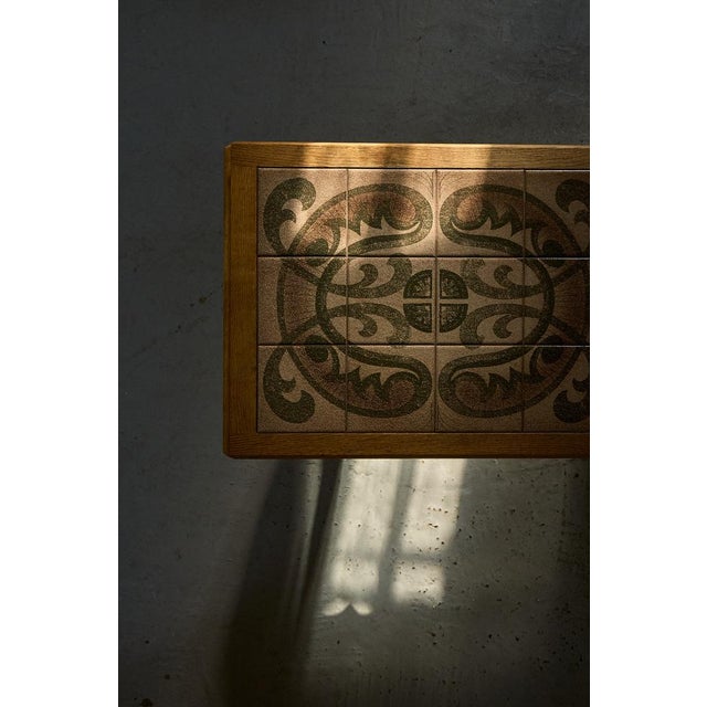 Scandinavian Oak Coffee Table with Ceramic Tile Top, 1950s For Sale - Image 16 of 17