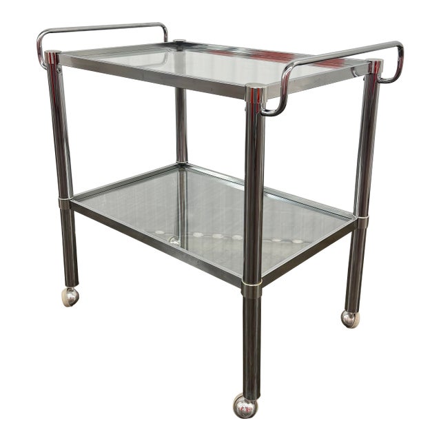 Mid 20th Century Space Age Chrome Bar Cart For Sale