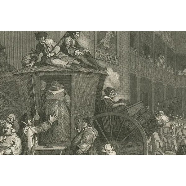 Two prints on one plate. The times contains some of hogarth's most pessimistic imagery upon the political machinations and...