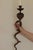 Egyptian Revival Engraved Brass Enameled Cobra Sconces, Set of 2 For Sale - Image 6 of 13