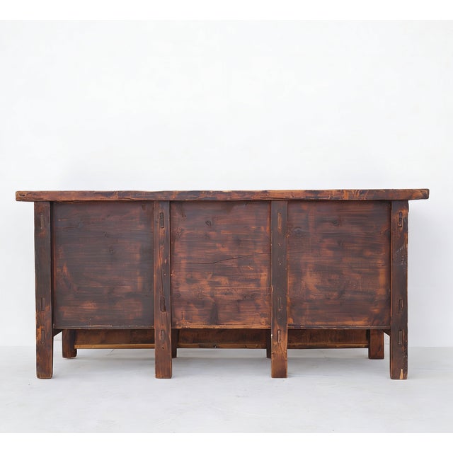 Late 19th Century Hand-Painted Botanical Mural Buffet For Sale - Image 5 of 5
