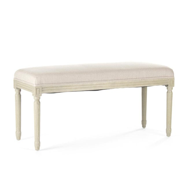 The Lille Bench from Zentique is a versatile French-inspired upholstered bench with a clean, backless design. A padded...