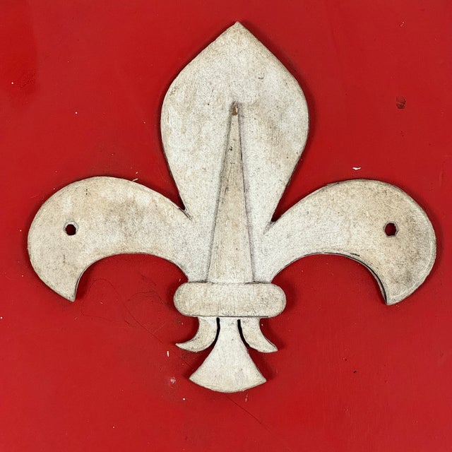 Mid 20th Century Vintage French Equilateral Triangular Shaped Red Trade Sign for Art Studio / Shop For Sale - Image 5 of 9