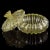 Mid-Century Modern Vintage Murano Seguso Gold Flecks Italian Art Glass Midcentury Ribbed Vanity Jewelry Powder Box For Sale - Image 3 of 5