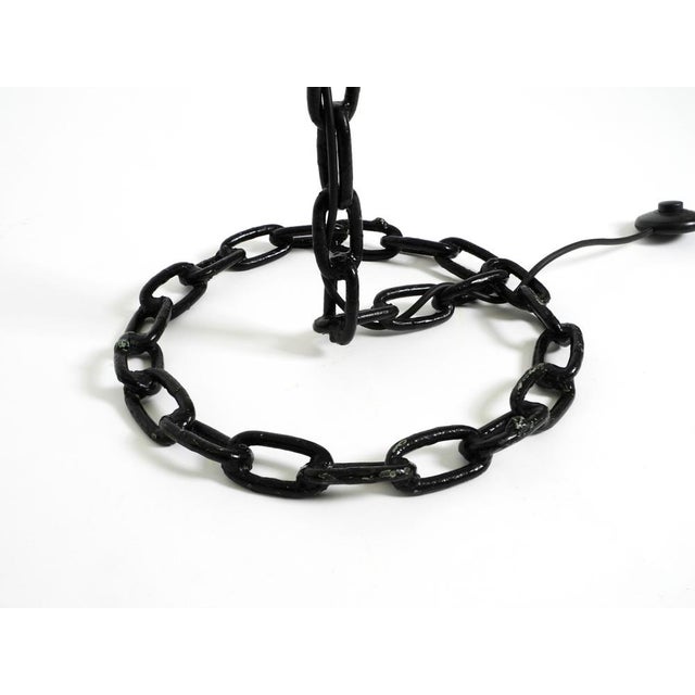 Brutalist Welded Black Chains Floor Lamp in the style of Franz West, 1970s For Sale - Image 9 of 13