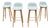 Danish Modern Iskos-Berlin for Muuto Leather Fiber Bar Stools Oak Base, Set of 4 For Sale