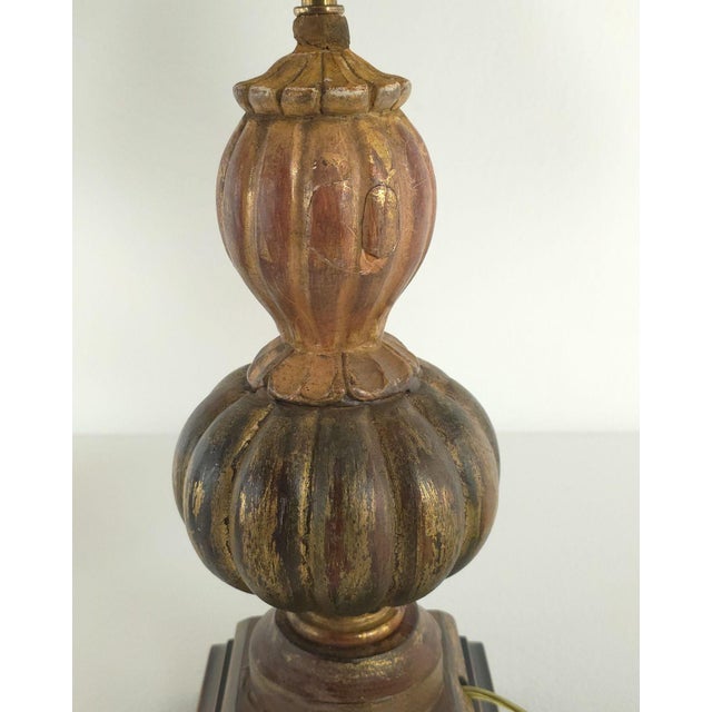 Pair of Carved Antique Giltwood Finials, Now Lamps, Italy, 19th Century For Sale In San Francisco - Image 6 of 7