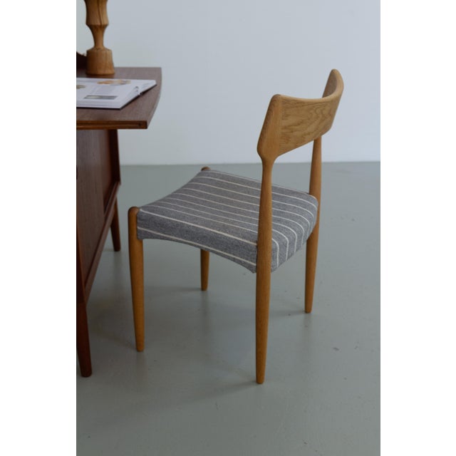Tan Danish Modern Oak Side Chair by Bernhard Pedersen & Son, 1960s For Sale - Image 8 of 18