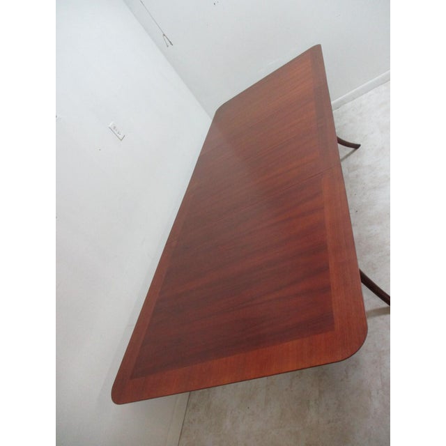 Mid-Century Modern 1990s Bexley Heath for Widdicomb Teak Dining Room Conference Table Danish Modern For Sale - Image 3 of 13