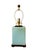 Wood Pair of Lauren Ralph Lauren Celadon Crackle Glazed Porcelain Table Lamps | Coastal Modern Transitional Lighting With Original Shades For Sale - Image 7 of 15