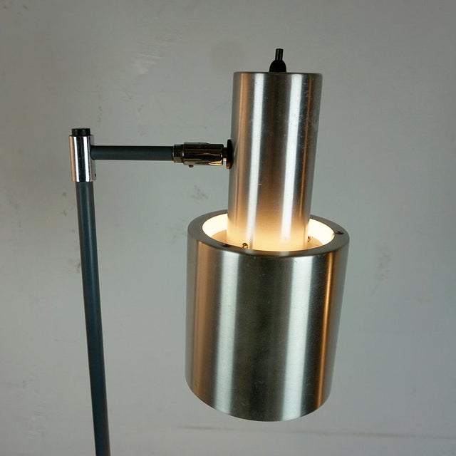 Silver Scandinavian Modern Studio Floor Lamp attributed to Jo Hammerborg for Fog & Mørup, 1960s For Sale - Image 8 of 12