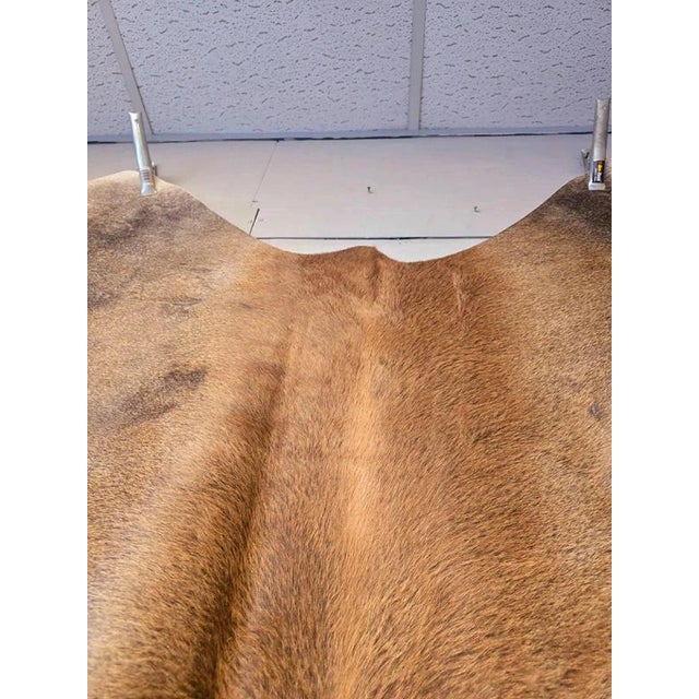 Large Beige and Brown Cowhide Rug For Sale - Image 15 of 18
