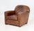 Animal Skin Art Deco Brown Leather Club Chair and Ottoman For Sale - Image 7 of 10
