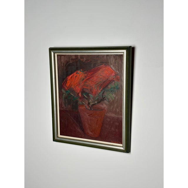 Rune Bohl, Flower Still Life, 1948, Oil on Panel, Framed For Sale - Image 10 of 18