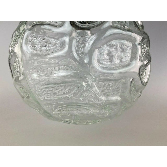 Mid-Century Modern Space Age Ball Pendant Lamp in Glass, 1970s For Sale - Image 3 of 9