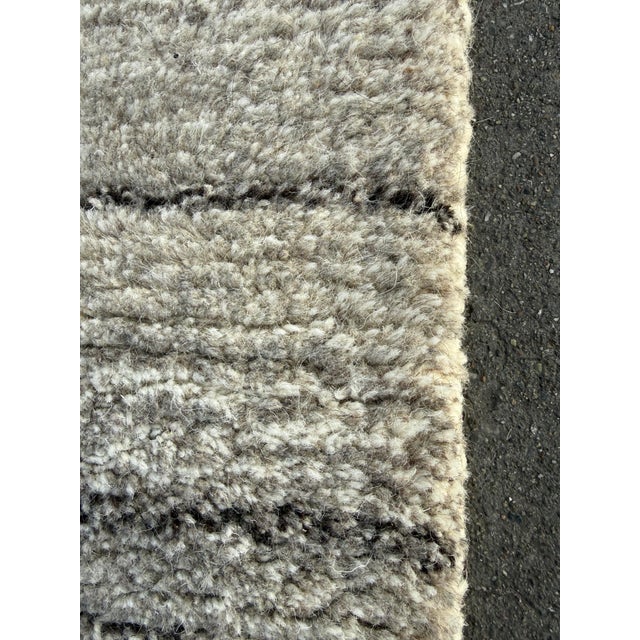 8ft X 8ft Pottery Barn Karson Wood Area Rug, Gray For Sale - Image 12 of 12