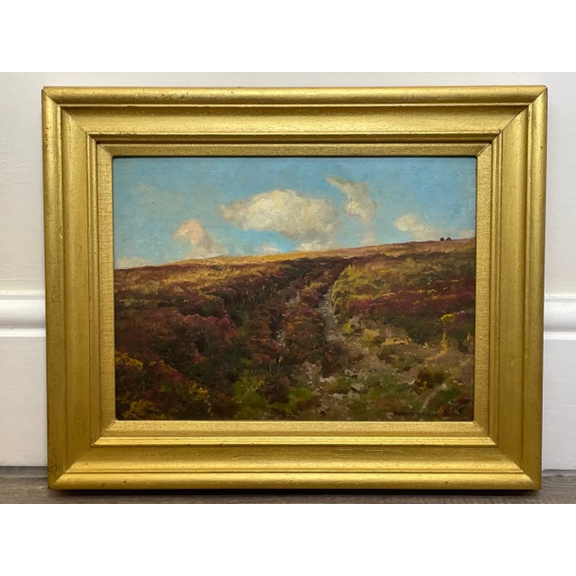 Antique Traditional Early 20th Century British Oil Painting of Exmoor Landscape by Arthur Wardle For Sale - Image 13 of 13