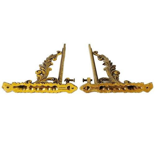 Vintage Italian Shelf Brackets in Brass from VCR Italy, 1960s, Set of 2 For Sale - Image 4 of 9