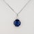 2020s Minimalist Blue Sapphire Pendant With Earth Mined Diamond Accent: Solid 14k Gold For Sale - Image 5 of 8