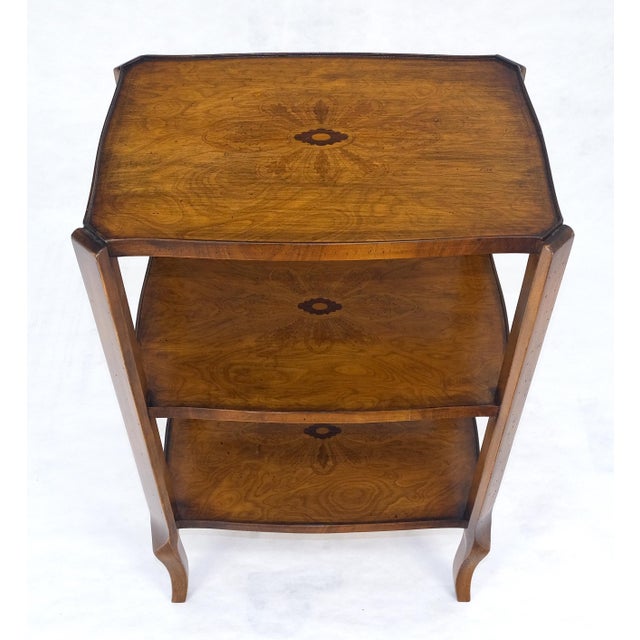 Fine Italian Inlaid 3 tier Stand Side End Table Mini Etagere Stunning MINT