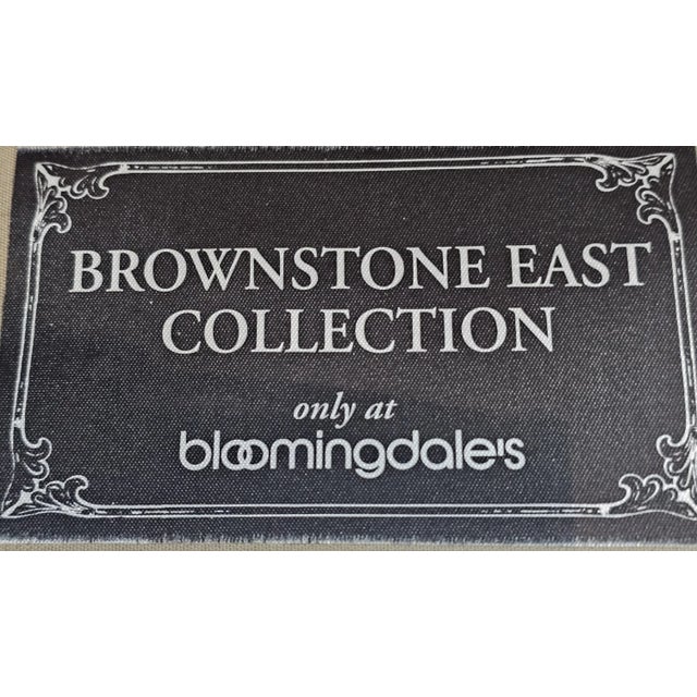 Late 20th Century Bloomingdale's Brownstone East Armchair and Matching Ottoman and Throw Pillows For Sale - Image 9 of 15