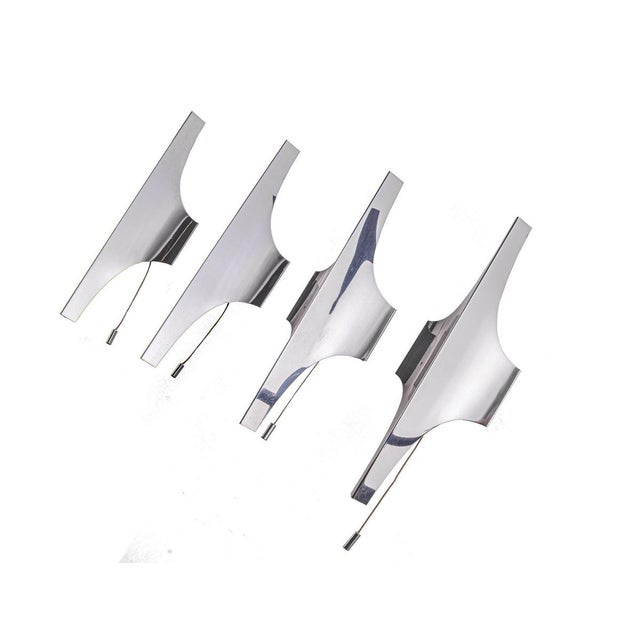 Nickel-Plated Wall Sconces, 1960s, Germany, Set of 2 For Sale - Image 4 of 8