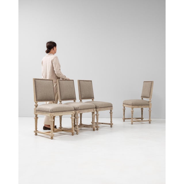 19th Century French Set Of Four Upholstered Dining Chairs For Sale - Image 17 of 18