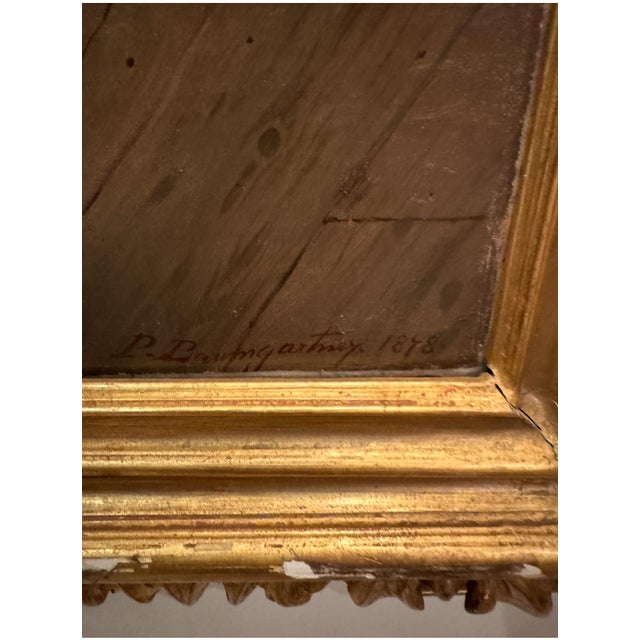 Late 18th Century Peter Baumgartner, the Wedding Contract, Framed For Sale - Image 4 of 5