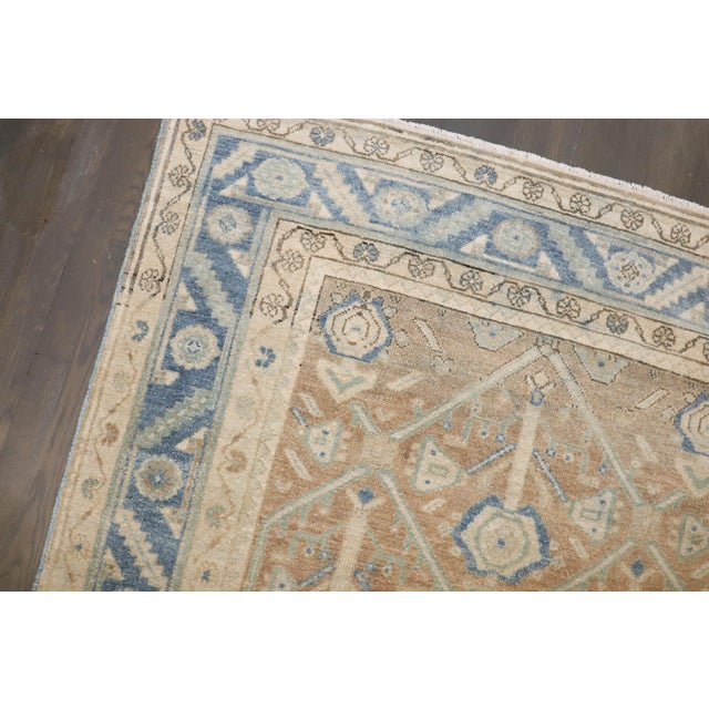 Zabihi Collection Persian Hamedan Neutral Color Rug For Sale - Image 11 of 11
