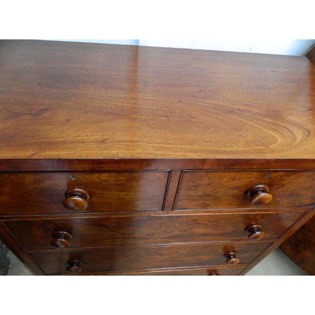 Brown Victorian Mahogany Chest of Drawers, 1890s For Sale - Image 8 of 18
