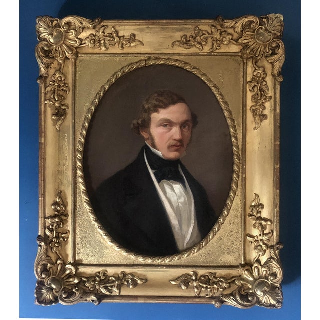 Unknown, Portrait of a Man with a Tie, 1890s, Oil on Canvas For Sale - Image 10 of 10