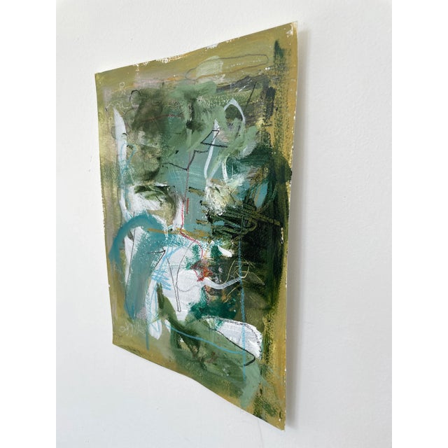 Abstract Small Work on Paper Acrylic Painting Untitled #11 by Stephanie Visser For Sale - Image 4 of 8