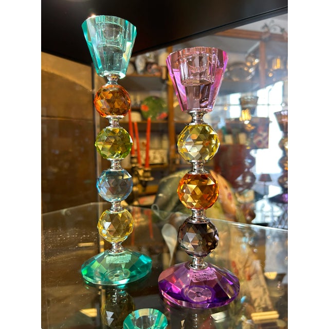 Medium Baccarat Candlestick by Hoff interieur, in New conditions. Designed from 2000 Labeled by Maker