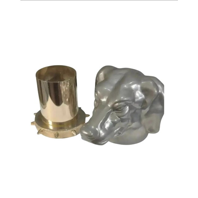 Late 19th Century Antique Figural Dog Head Tobacco / Cigarette Box ~ Circa Late 19th Century For Sale - Image 5 of 11