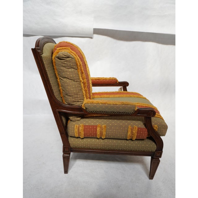 William Switzer 1990s William Switzer Louis XVI Continental Custom Upholstered Armchair For Sale - Image 4 of 18