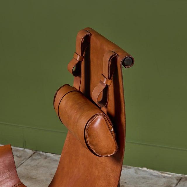 Jean-Paul Rykaert Leather Sling Chair For Sale - Image 13 of 16