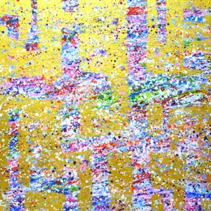 Expression With Gold 26.Modern Original Hand Painting.