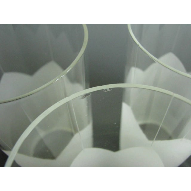 Antique Art Deco Frosted and Etched Glassware and Glass Plate Set - 26 Pieces For Sale - Image 12 of 13