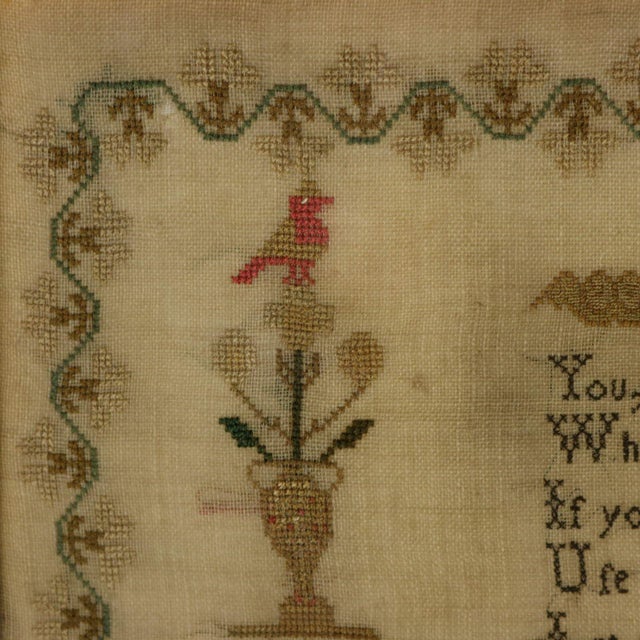 Antique Sampler, 1815, by Ann Platt Aged 11 For Sale - Image 4 of 18