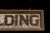 Wood Vintage “East Building” Painted Wood Directional Sign For Sale - Image 7 of 11