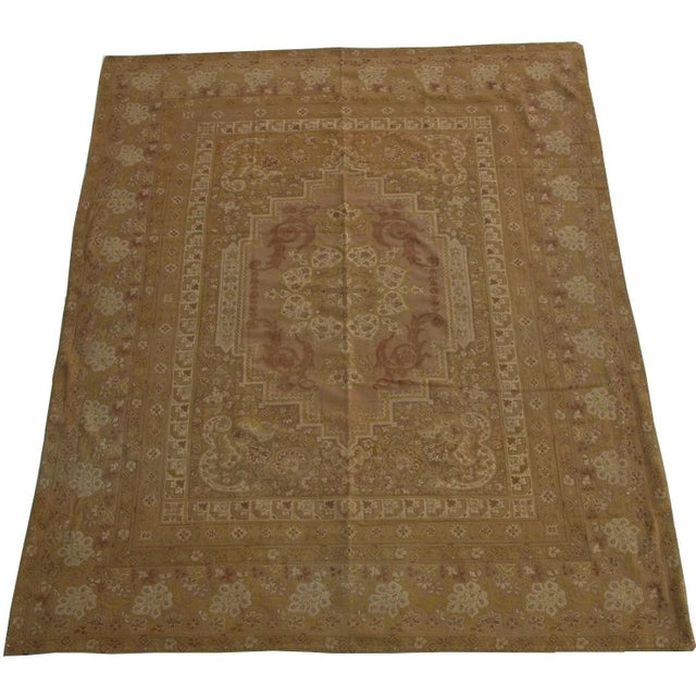 1900s Antique French Needlepoint Rug For Sale - Image 9 of 9