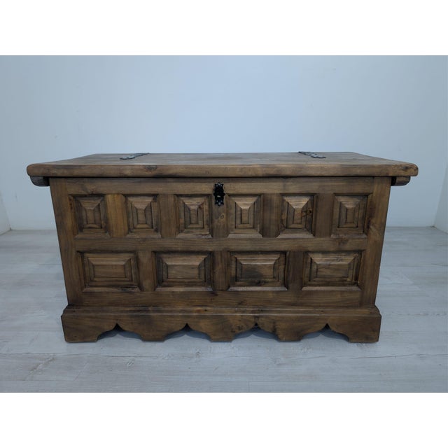 1920s Large Vintage Baroque Chest in Wood, 1920s For Sale - Image 5 of 18