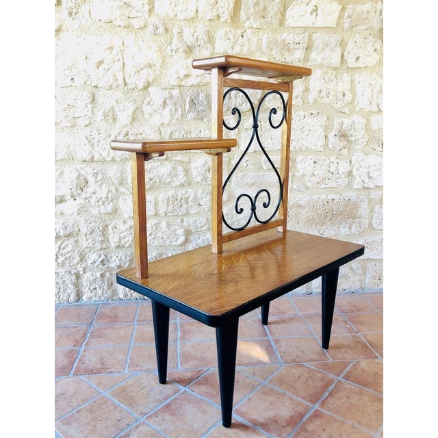 Mid-Century Oak Plant Stand, 1960s For Sale - Image 15 of 18