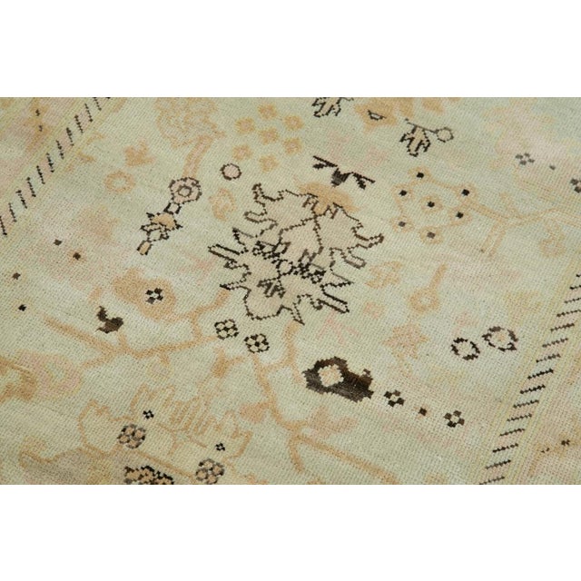 2000 - 2009 Vintage Hand-Knotted Oushak Runner Rug, 2000s For Sale - Image 5 of 7